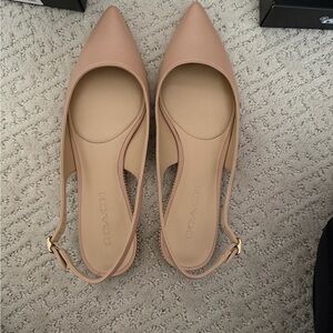 COACH Claire Leather Studded Slingback Flats